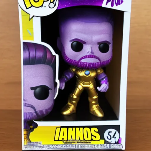 Prompt: thanos Funko pop, Instagram photo, photo studio