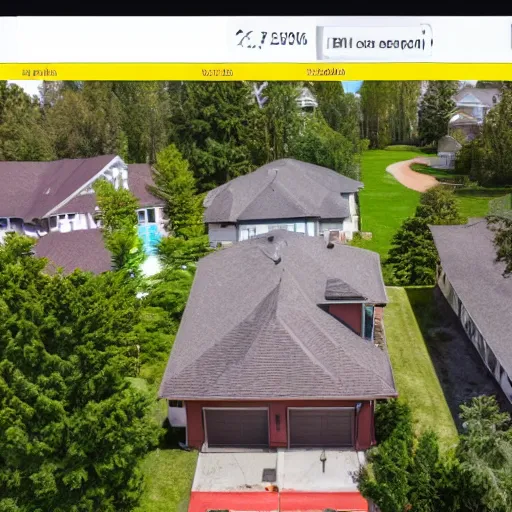 Prompt: screenshot of a zillow listing of a house on fire, real estate photography