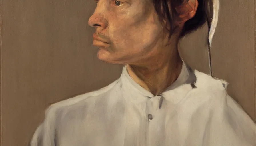 Prompt: painting by borremans, self - portrait, detailed, stunning