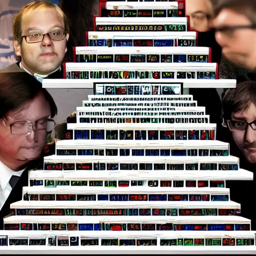 Image similar to photo 9 3 s sergey mavrodi built pyramid of mmms