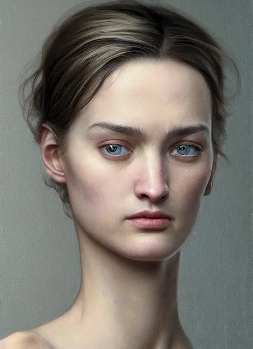 Image similar to Beautiful portrait of Daria Strokous, extreme closeup, physically accurate, moody dynamic lighting, very very intricate, very very elegant, highly detailed, digital painting, artstation, HR GIGER, Hieronymus Bosch, Francis Bacon, concept art, smooth, very beautiful, sharp focus, illustration, art by artgerm and greg rutkowski and alphonse mucha