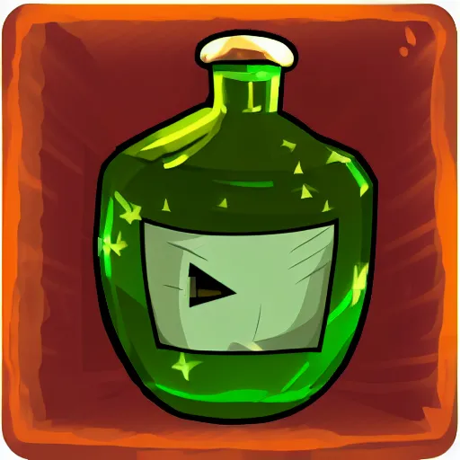 Prompt: High Resolution RPG icon of a mysterious potion