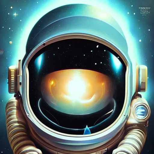 Image similar to space cosmic cosmonaut lofi portrait, Pixar style, by Tristan Eaton Stanley Artgerm and Tom Bagshaw.