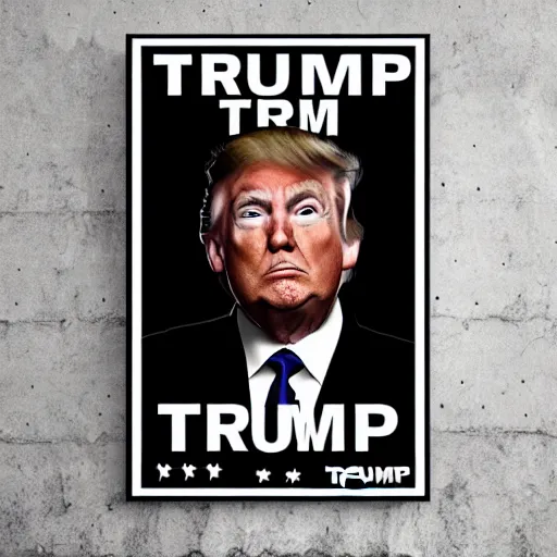 Image similar to donald trump poster, modern warfare