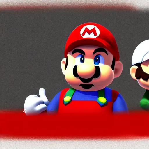 Prompt: Title graphic for a PC game Hitman and Super Mario, 3d, trending on artstation, CGSociety