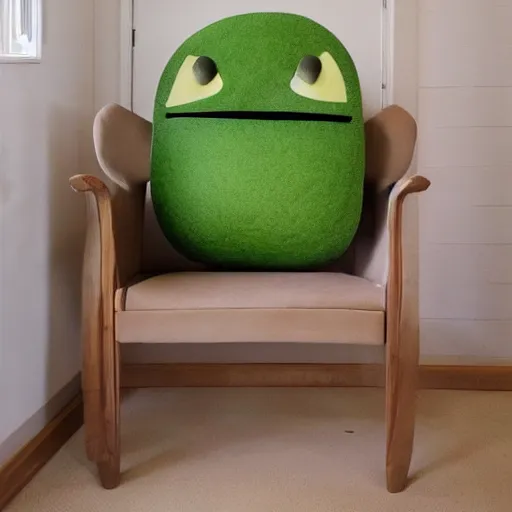 Prompt: armchair in the shape of an avacado