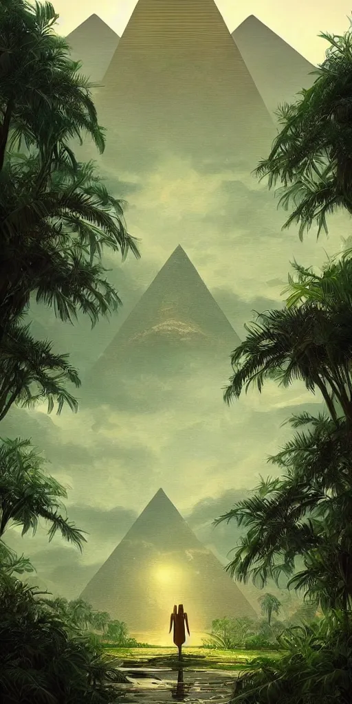 Prompt: symmetry!! egyptian landscape lush green, surreal, dreamlike, lucid dream, very detailed, perfect lighting, perfect composition, 4 k, artgerm, derek zabrocki, greg rutkowski