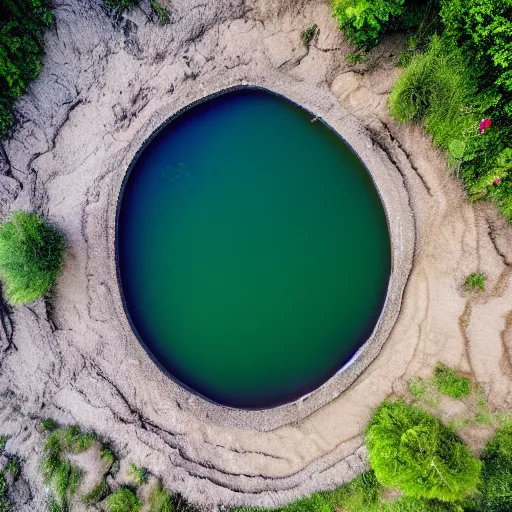 Image similar to river milk instead of water drone view