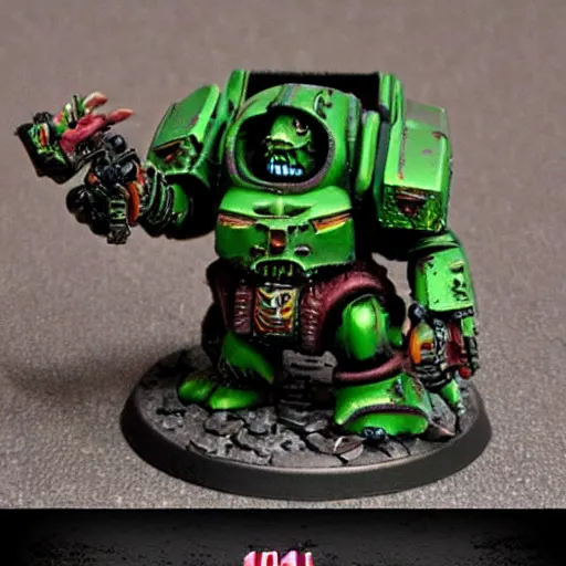 Prompt: Ork Looted 2001 Honda Civic, painted warhammer 40k miniature