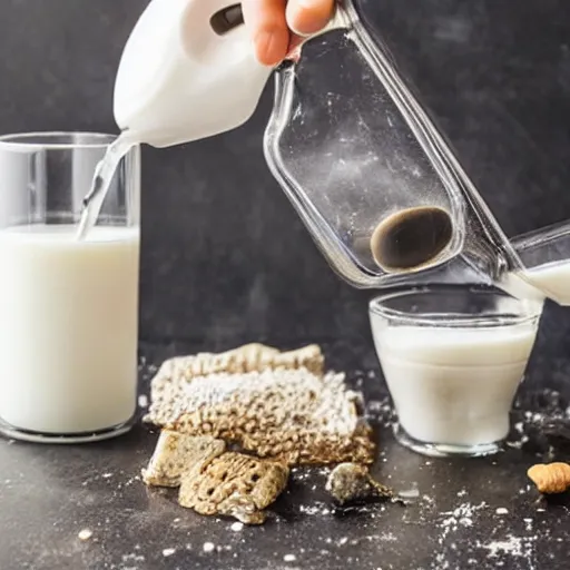 Image similar to The milky way galaxy being poured out of a milk carton