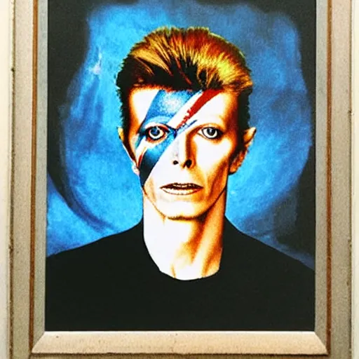 Image similar to david bowie painted by leonardo da vinci