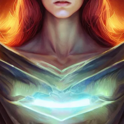 Image similar to photo of a beautiful female dragon, anthropomorphic, sharp focus, illustration, ultra real, masterpiece, glowing holy aura by magali villeneuve and stanley artgerm lau, wlop,