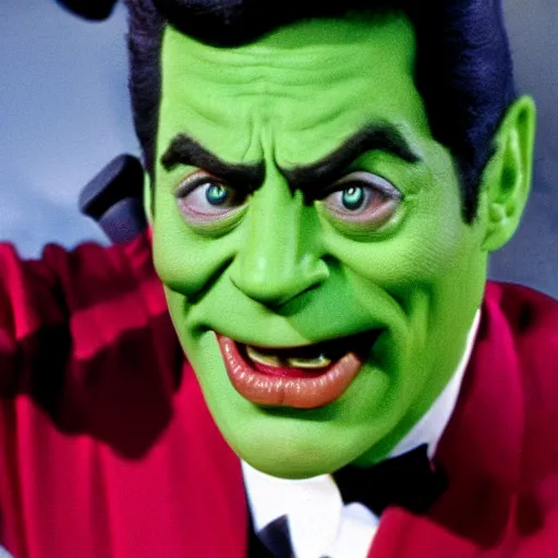 Image similar to pee wee herman as the incredible hulk, movie still, 8 k