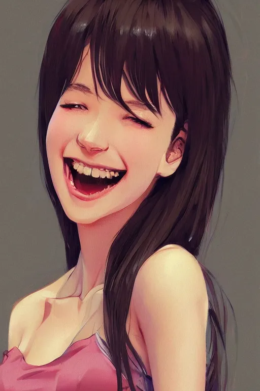 anime laugh face