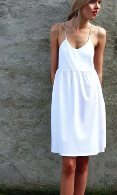 Image similar to a beautiful white summer dress, concept image, product image, trending on pintrest