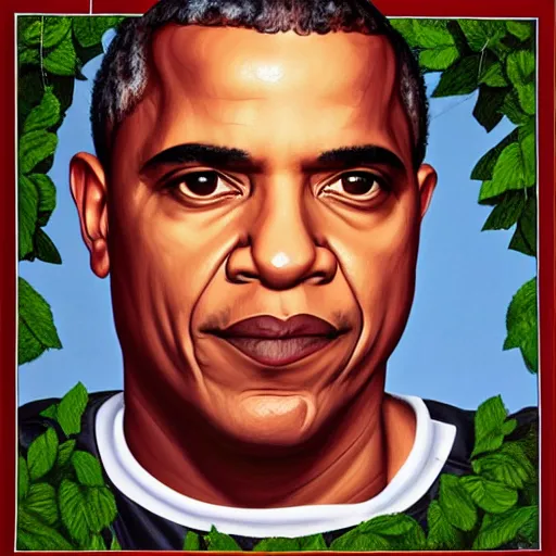 Image similar to “Kehinde Wiley portrait of Obama”