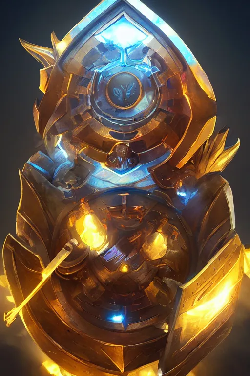 Image similar to shield fantasy epic legends game icon stylized digital illustration radiating a glowing aura global illumination ray tracing hdr fanart arstation by ian pesty and katarzyna da „ bek - chmiel