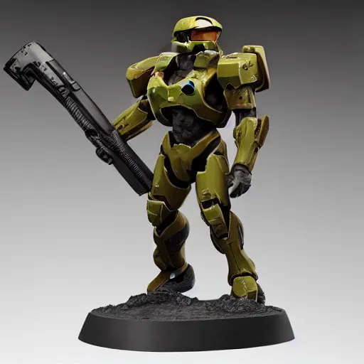 Prompt: halo grunt as a warhammer tabletop figurine t