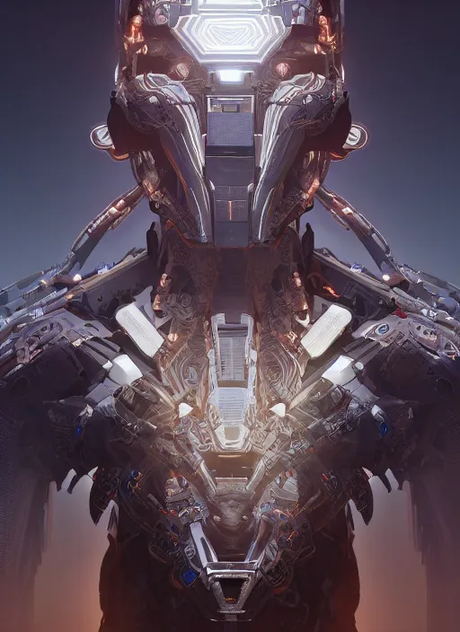 Image similar to symmetry!! portrait of cyborg alien in the style of horizon zero dawn, machine face, intricate, elegant, highly detailed, digital painting, artstation, concept art, smooth, sharp focus, illustration, art by artgerm and greg rutkowski and alphonse mucha, 8 k