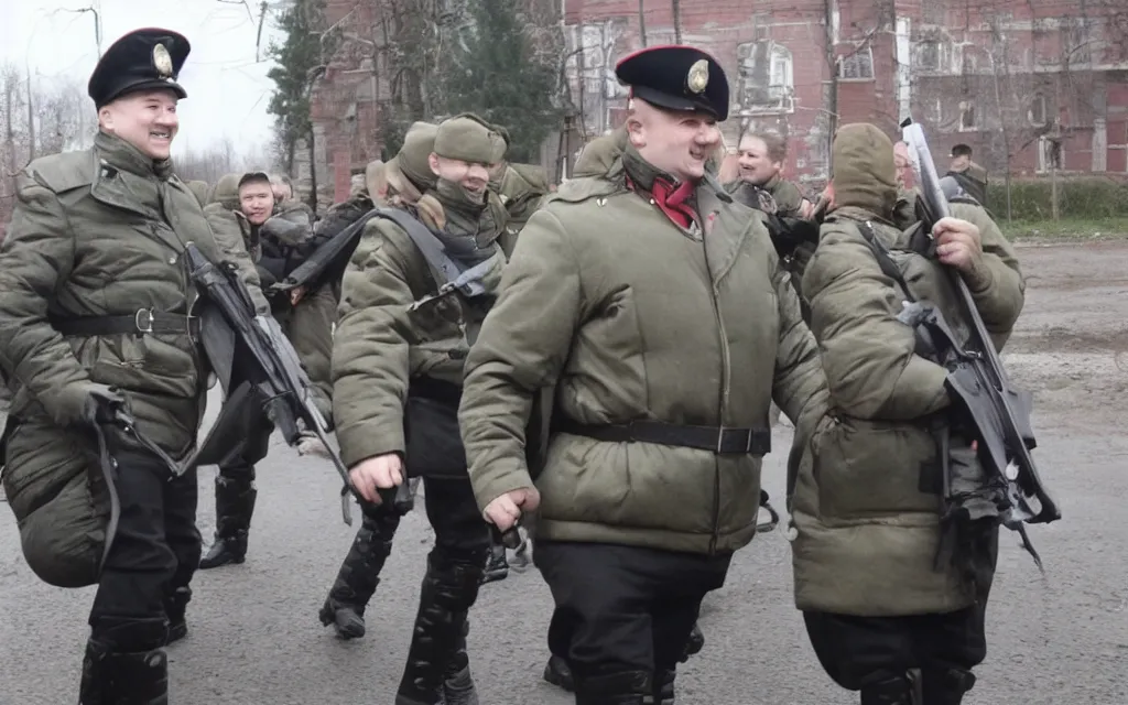 Image similar to happiness of a belarusian policeman