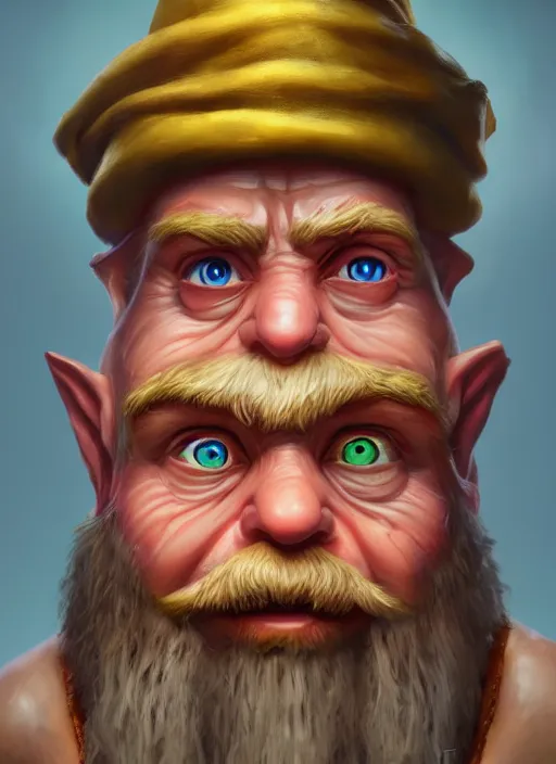 Prompt: a highly detailed and hyperrealistic airbrush painting of a gnome mage, trending on artstation, unreal 5, daz, hyperrealistic, world of warcraft, pathfinder, rpg, roleplay