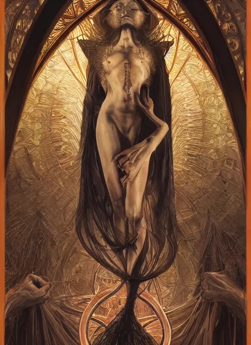 Image similar to album art divine holy glowing symbol spell , physically accurate, moody dynamic lighting, very very intricate, very very elegant, highly detailed, digital painting, artstation, HR GIGER, Hieronymus Bosch, Francis Bacon, concept art, smooth, very beautiful, sharp focus, illustration, art by artgerm and greg rutkowski and alphonse mucha