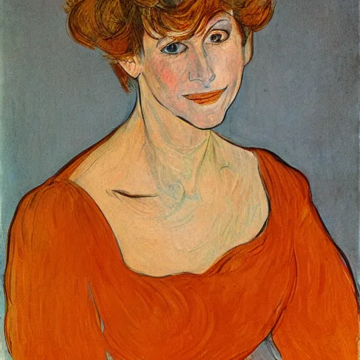 Image similar to portrait of julia roberts, by henry de toulouse lautrec