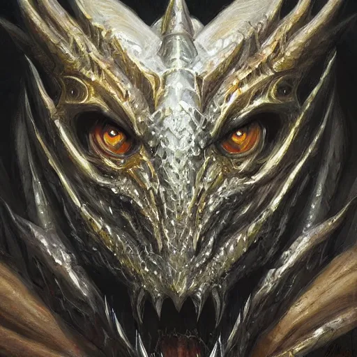 Image similar to dragon animal as a realistic fantasy knight, closeup portrait art by donato giancola and greg rutkowski, digital art, trending on artstation, symmetry!!