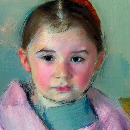 Prompt: portrait inspired by mary cassatt