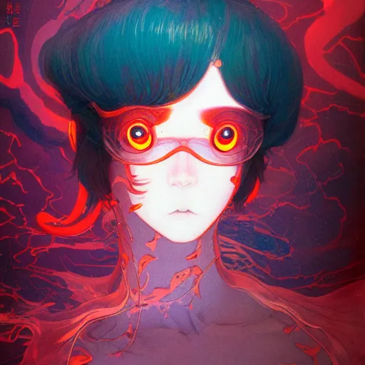 Image similar to prompt : magma character portrait soft light painted by james jean and katsuhiro otomo and erik jones, inspired by evangeleon anime, smooth face feature, intricate oil painting, high detail illustration, sharp high detail, manga and anime 1 9 9 9