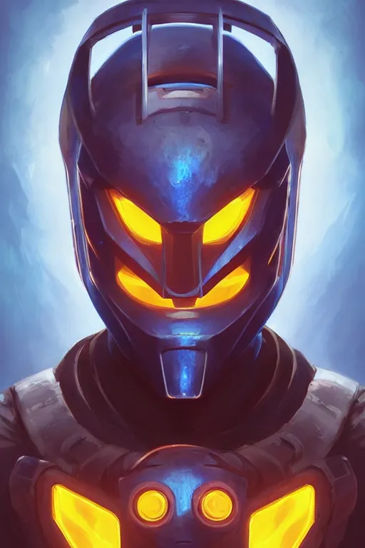 Image similar to epic mask helmet robot ninja portrait stylized as fornite style game design fanart by concept artist gervasio canda, behance hd by jesper ejsing, by rhads, makoto shinkai and lois van baarle, ilya kuvshinov, rossdraws global illumination radiating a glowing aura global illumination ray tracing hdr render in unreal engine 5