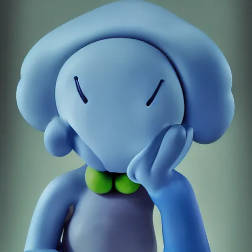 Image similar to KAWS Smurf , 8K concept art, modern contemporary art, MOMA