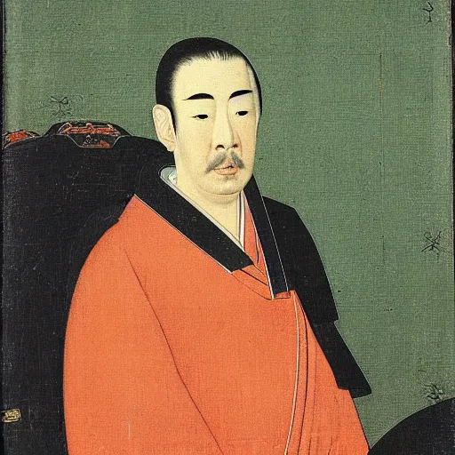 Prompt: portrait of japnese emperor hirohito, dutch golden age painting, 1 6 th century