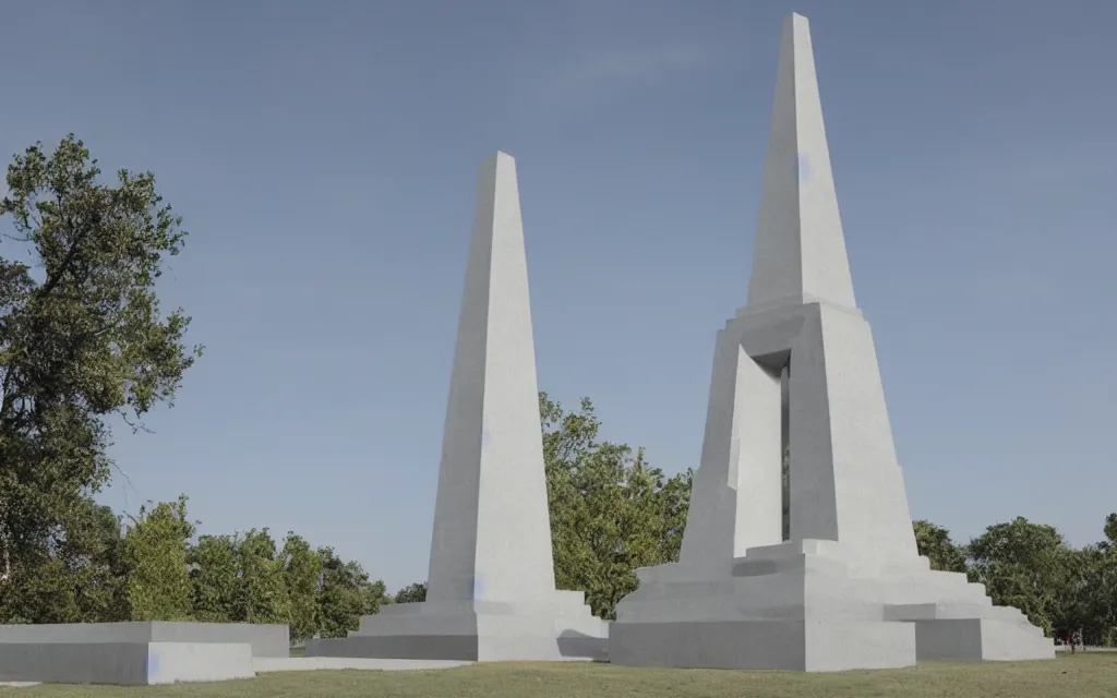Image similar to a techno - spiritual utopian monument war memorial, perfect future, award winning art