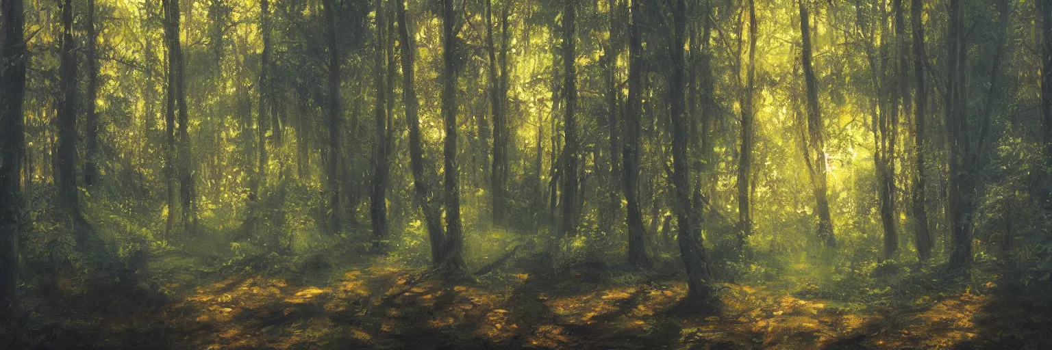 Image similar to a forest, cinematic lighting, detailed oil painting, hyperrealistic, 8k