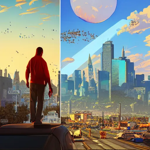 Image similar to A typical reddit user constantly posts that the world if coming to an end, ArtStation GTA cover comics style by James Gurney and beeple global illumination Volume lighting Pixar and Disney tone mapping