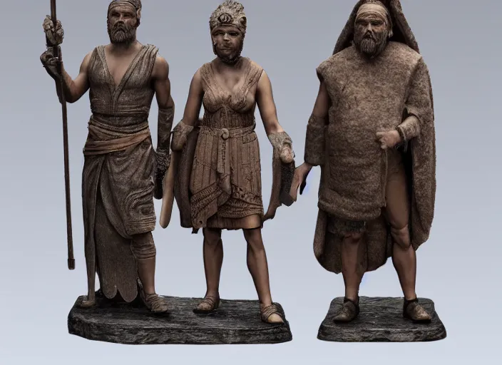 Prompt: highly detailed 80mm resin figure model of Ancient Citizens