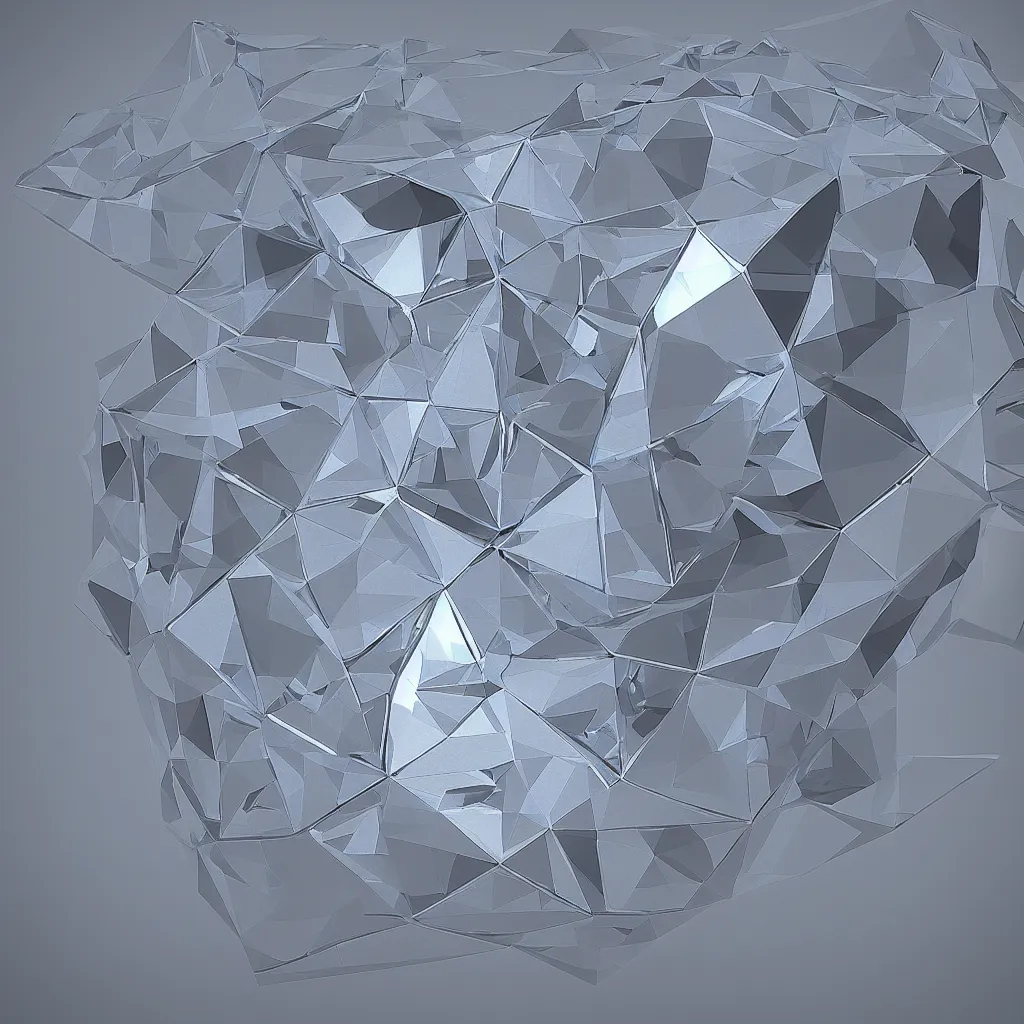 Image similar to a picture of an object that looks like a diamond, ethereum logo, 3 d render by stefan gierowski, reddit contest winner, computer art, rendered in cinema 4 d maya # vfxfriday