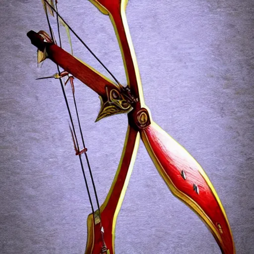 Image similar to a fantasy archer weapon, bow and arrow, fantasy style art