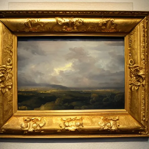 Image similar to framed masterpiece on a museum wall