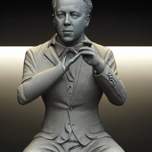 Prompt: Statue of Alex Jones, highly detailed, octane render, 4k, soft light, studio photograph