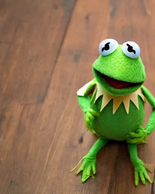Prompt: kermit the frog as an avocado, the muppets