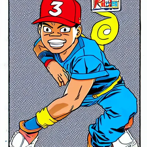 Image similar to chance the rapper by akira toriyama