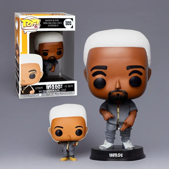 Image similar to Kanye West, A Funko Pop Figurune of Kanye West, figurine, detailed product photo