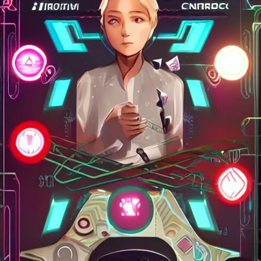 Image similar to Card game illustration, Android Netrunner