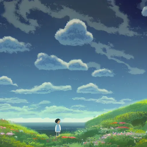 Image similar to landscape of the eternal rest, in the style of studio ghibli, award - winning, 4 k