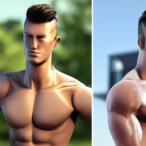 Prompt: a realistic detailed photo of a guy who is an attractive humanoid who is half robot and half humanoid, who is a male android, attractive and handsome jogger, shiny skin, posing like a statue, blank stare, laying down, on display, showing off his muscles, wearing gym shorts, side view, looking at each other mindlessly