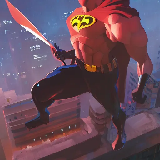 Image similar to hero world batman, behance hd by jesper ejsing, by rhads, makoto shinkai and lois van baarle, ilya kuvshinov, rossdraws global illumination