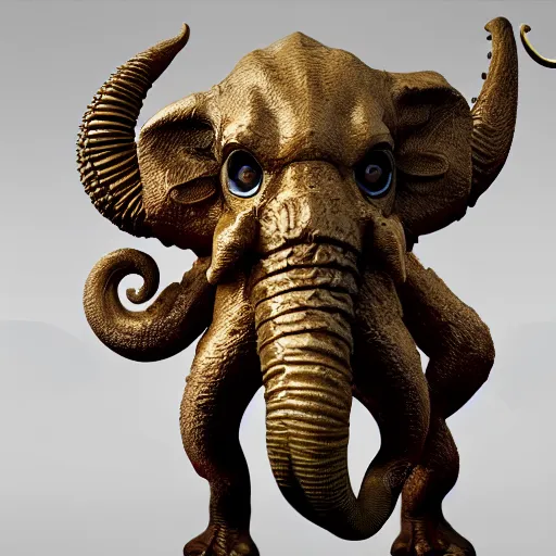 Prompt: octophant rex, 3 d high definition, trending on artstation, photorealistic, high resolution, vray, 8 k, octane,, hdr, hyper detailed, insane details, intricate, elite, ornate, elegant, unreal engineweta digital, micro details, 3 d sculpture, structure, ray trace, insane details, intricate, elite, ornate, elegant