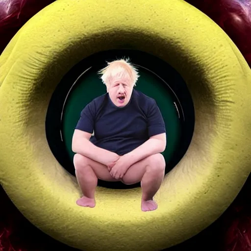 Image similar to ultra sounds photo of boris johnson in the womb